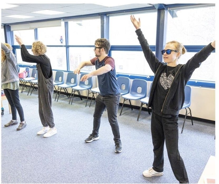 Picture of young people doing sense class
